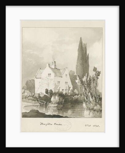 Haughton - House: sepia wash drawing, 1838 by Thomas Peploe Wood