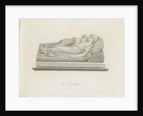 Lichfield Cathedral - 'The Sleeping Children': engraving, nd [19th cent] by Francis Legatt Chantrey