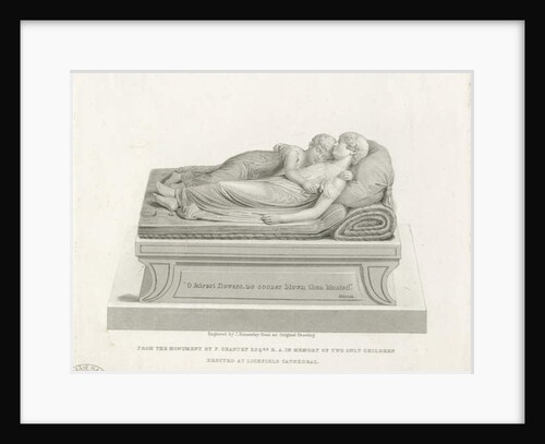 Lichfield Cathedral - 'The Sleeping Children': engraving, nd [19th cent] by Francis Legatt Chantrey