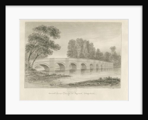 Shugborough Bridge: sepia drawing, nd [?1840s] by John Buckler