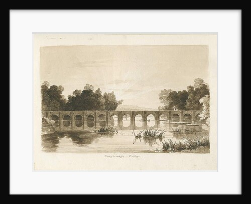 Shugborough Bridge: sepia drawing, 1836 by Thomas Peploe Wood
