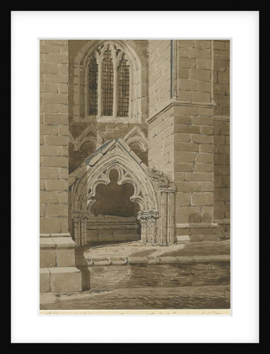 Lichfield Cathedral - South Transept: red sepia drawing, 9 Sep 1842 by Allen Edward Everitt
