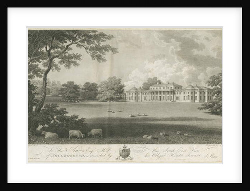 Shugborough Hall: engraving by Stebbing Shaw