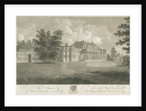 Shugborough Hall: engraving, nd [c 1800] by Stebbing Shaw
