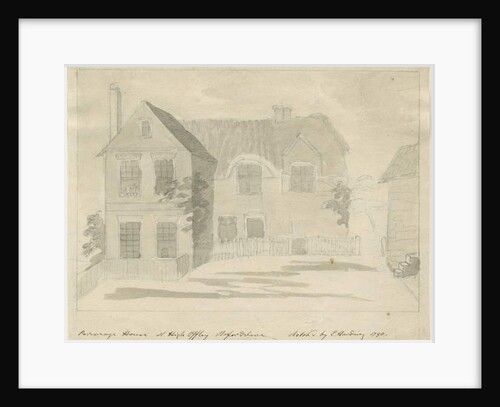 High Offley - Parsonage: pencil and wash drawing, 1790 by School English