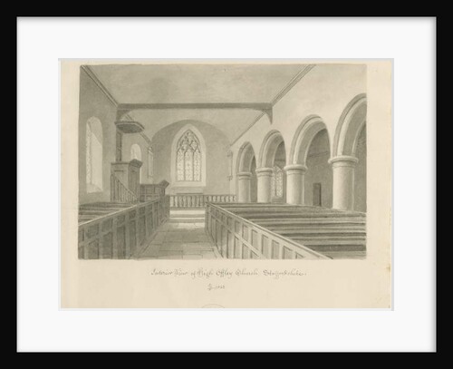 Interior of High Offley Church by John Buckler
