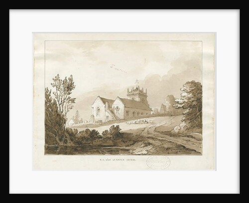 Forton Church: wash drawing by Thomas Peploe Wood