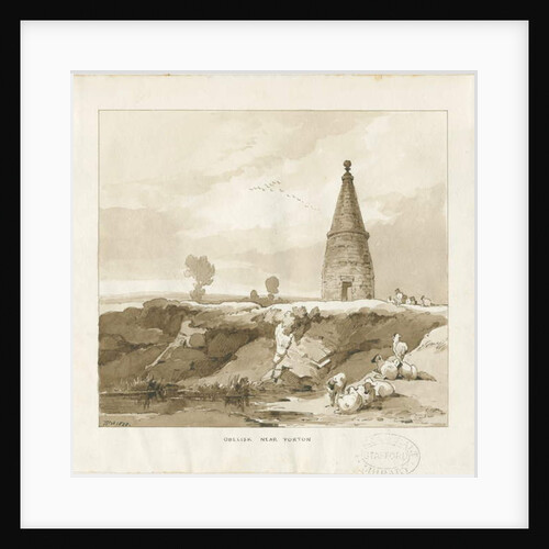Forton - Obelisk: wash drawing, 1838 by Thomas Peploe Wood