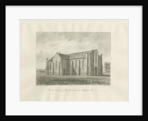 Pelsall Church: sepia drawing, 1845 by John Buckler