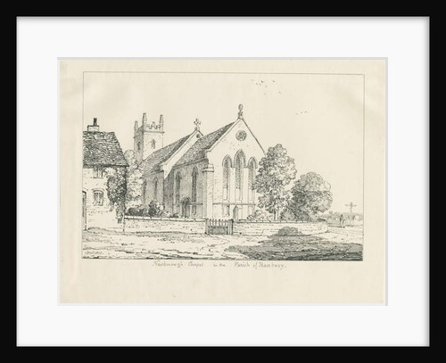 Newborough Church: pen and ink drawing, 1836 by Thomas Peploe Wood