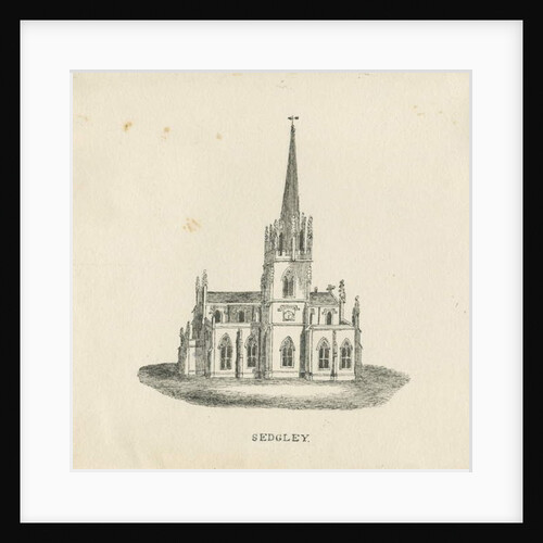 Sedgley Church: pen drawing, nd [c1820-1825] by School English