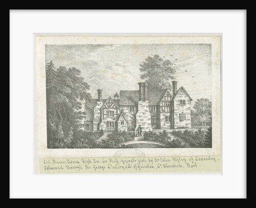 High Onn - Old Manor House: lithograph by School English