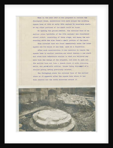 Penn Church - Remains of Ancient Cross: photograph by School English