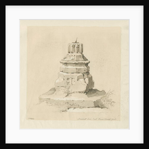 Penn Church-yard - Sundial: sepia drawing, 1837 by Thomas Peploe Wood