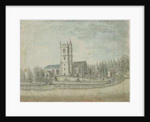 Handsworth Church: water colour painting, 1769 by School English