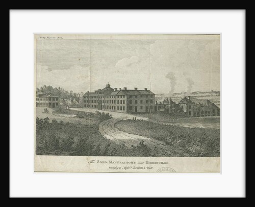 Soho Manufactory: steel engraving, nd [late 18th cent] by School English