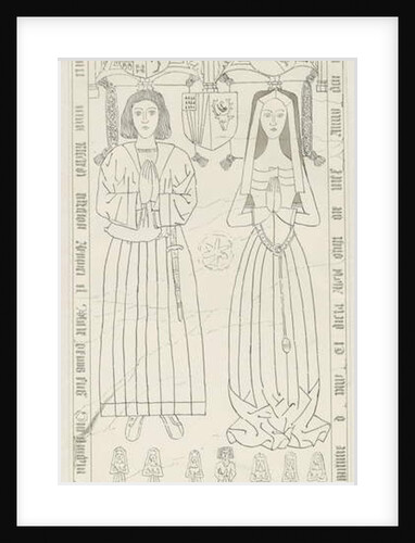 Penkridge Church - Tomb of Richard Littleton: pen and ink drawing, nd [1842-1845] by Thomas Peploe Wood