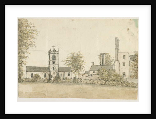 Lapley Church: water colour painting, nd [1762-1802] by Stebbing Shaw