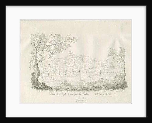 Stafford Castle - East View: pen and sepia drawing, 1836 by John Robert Fernyhough