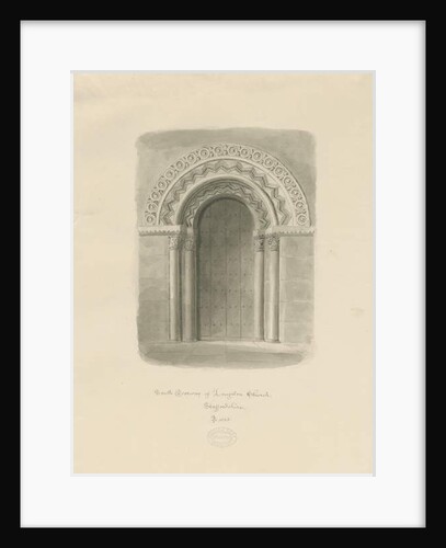 Longdon Church - South Doorway by John Buckler