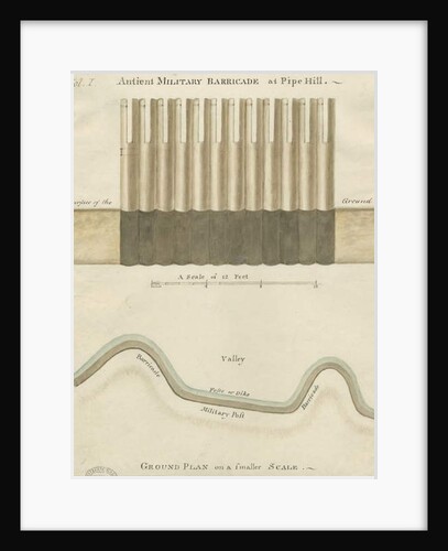 Pipehill - Military barricade: watercolour drawing, nd [1749-1823] by School English