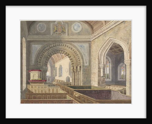 Interior of Longdon Church by Allen Edward Everitt