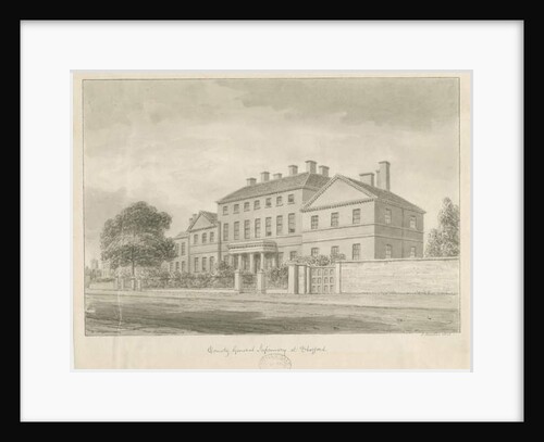 Stafford - County General Infirmary: sepia drawing, 1842 by John Buckler
