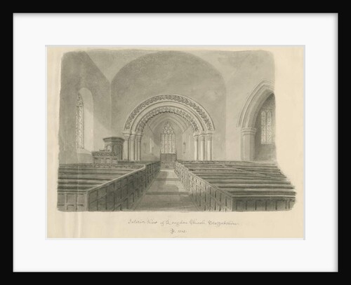 Interior of Longdon Church by John Buckler