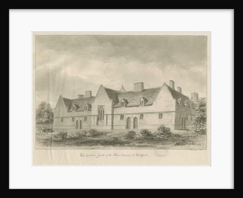 Stafford - Alms Houses: sepia drawing, 1841 by John Buckler