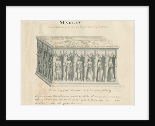 Madeley Church - Monument to Randolf Egerton: pen and ink wash drawing, nd [19th cent] by John Robert Fernyhough