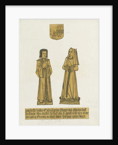 Madeley Church - Monument to John Egerton: water colour and indian ink painting by School English