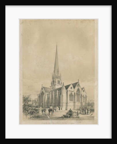 Stafford - St. Mary's Church: lithograph, nd [c 1841] by George Gilbert Scott