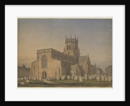 Stafford - St. Mary's Church: water colour drawing, 1846 by John Buckler