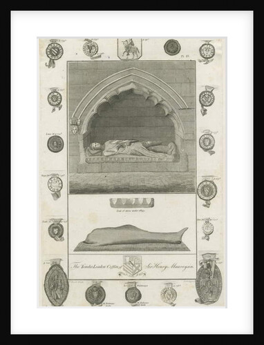 Mavesyn Ridware - Tomb of Sir Henry Mavesyn: engraving, 1785 by School English