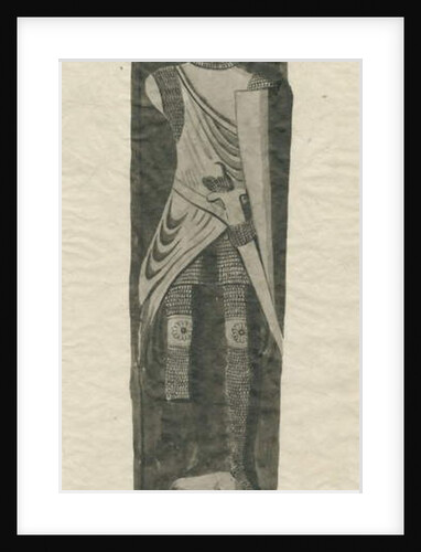 Mavesyn Ridware - Tomb of Hugo Mavesyn: sepia and ink tracing, nd [?late 18th cent] by Thomas Barrett