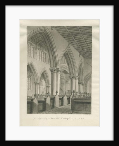 Stafford - Interior of St. Mary's Church by John Buckler