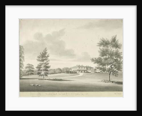 Moseley Court: sepia wash drawing, 1837 by Robert Noyes