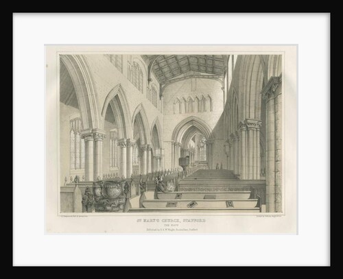 Stafford - Interior of St. Mary's Church by School English