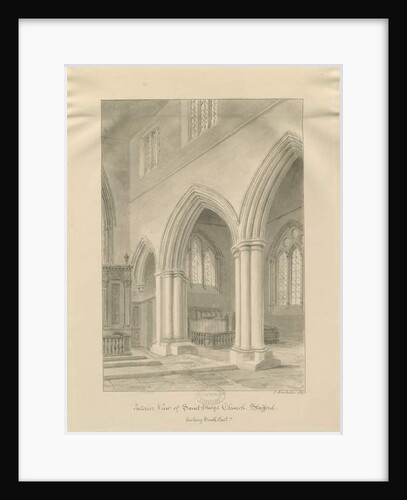 Stafford - Interior of St. Mary's Church by John Buckler