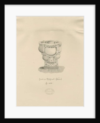 Stafford - Font in St. Mary's Church by John Buckler
