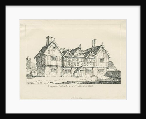 Newborough Hall: pen drawing, 1836 by Thomas Peploe Wood