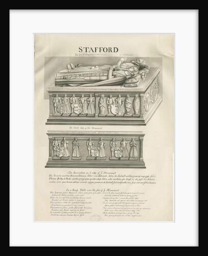 Stafford - Aston Monument in St. Mary's Church: sepia drawing, nd [19th cent] by John Robert Fernyhough