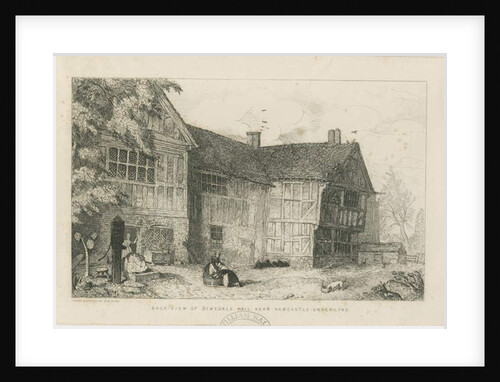 Dimsdale Old Hall: etching by Robert William Buss