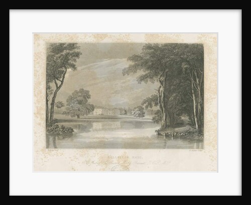 Rolleston Hall: line engraving, nd [c 1840] by E Stalker