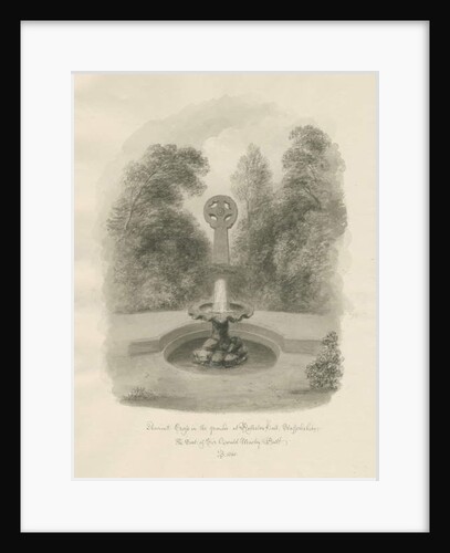 Rolleston Hall - Ancient cross by John Buckler