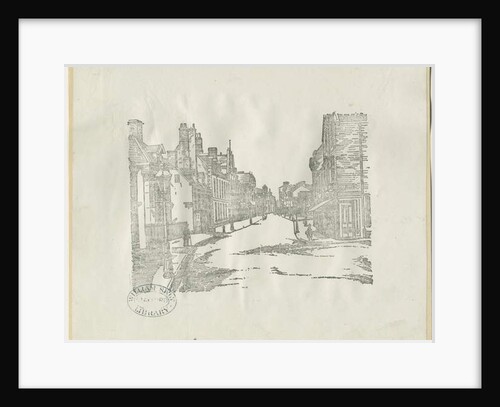 Stafford - Greengate Street: woodcut engraving by School English