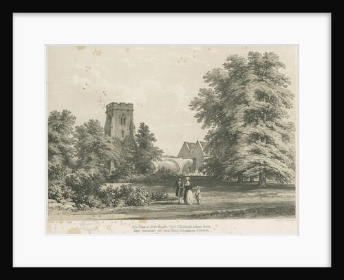 Rugeley Church: engraving by Charles Joseph Hullmandel