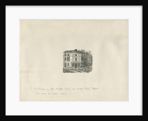 Stafford - Printing Office: wood cut engraving by School English