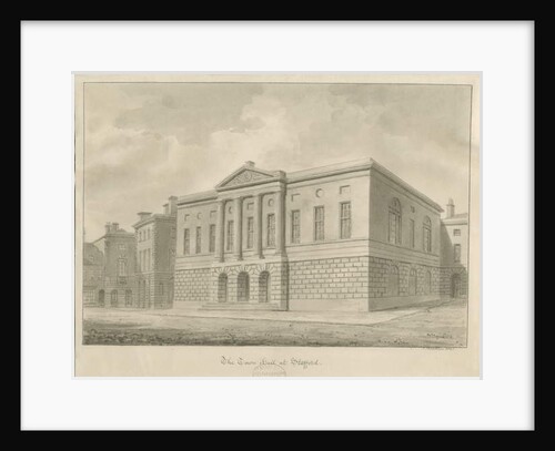 Stafford - Shire Hall: sepia drawing, 1841 by John Buckler