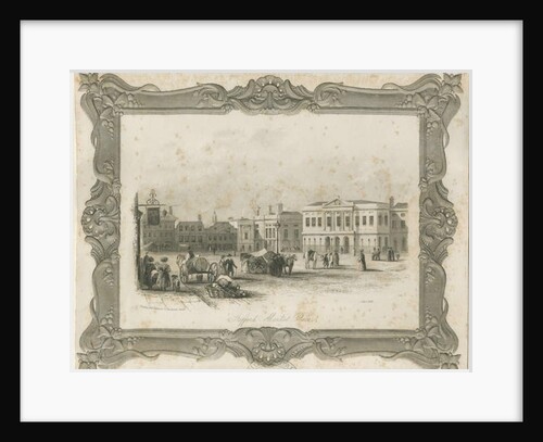 Stafford - Market Place: engraving by School English
